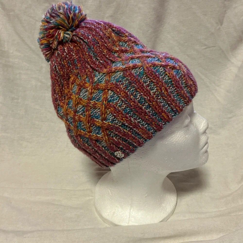 Spyder bright multicolor pom hat
